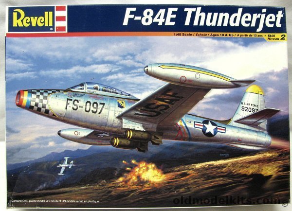 Revell 1/48 F-84E Thunderjet - (ex Monogram Pro Modeler), 85-5494 plastic model kit